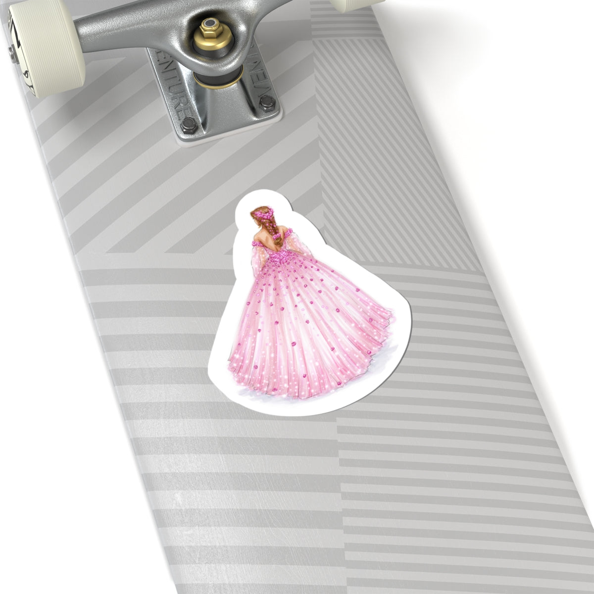 Pink Floral Ballgown | Sticker