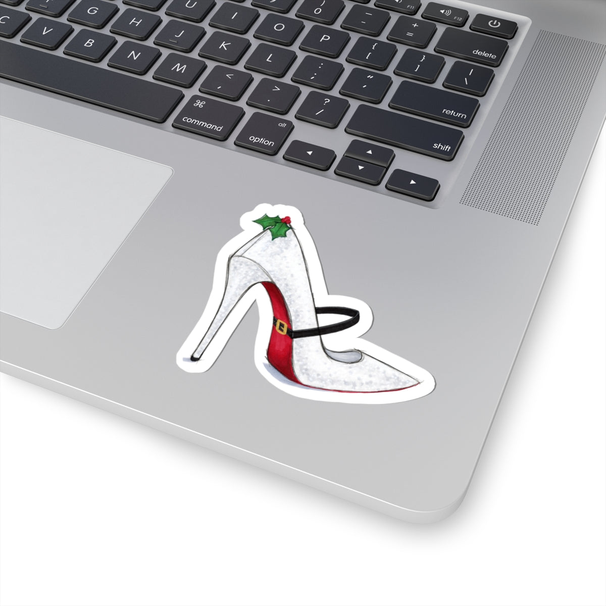 Mrs. Claus Is Coming To Town | Holiday Stiletto Fashion Illustration (STICKER)
