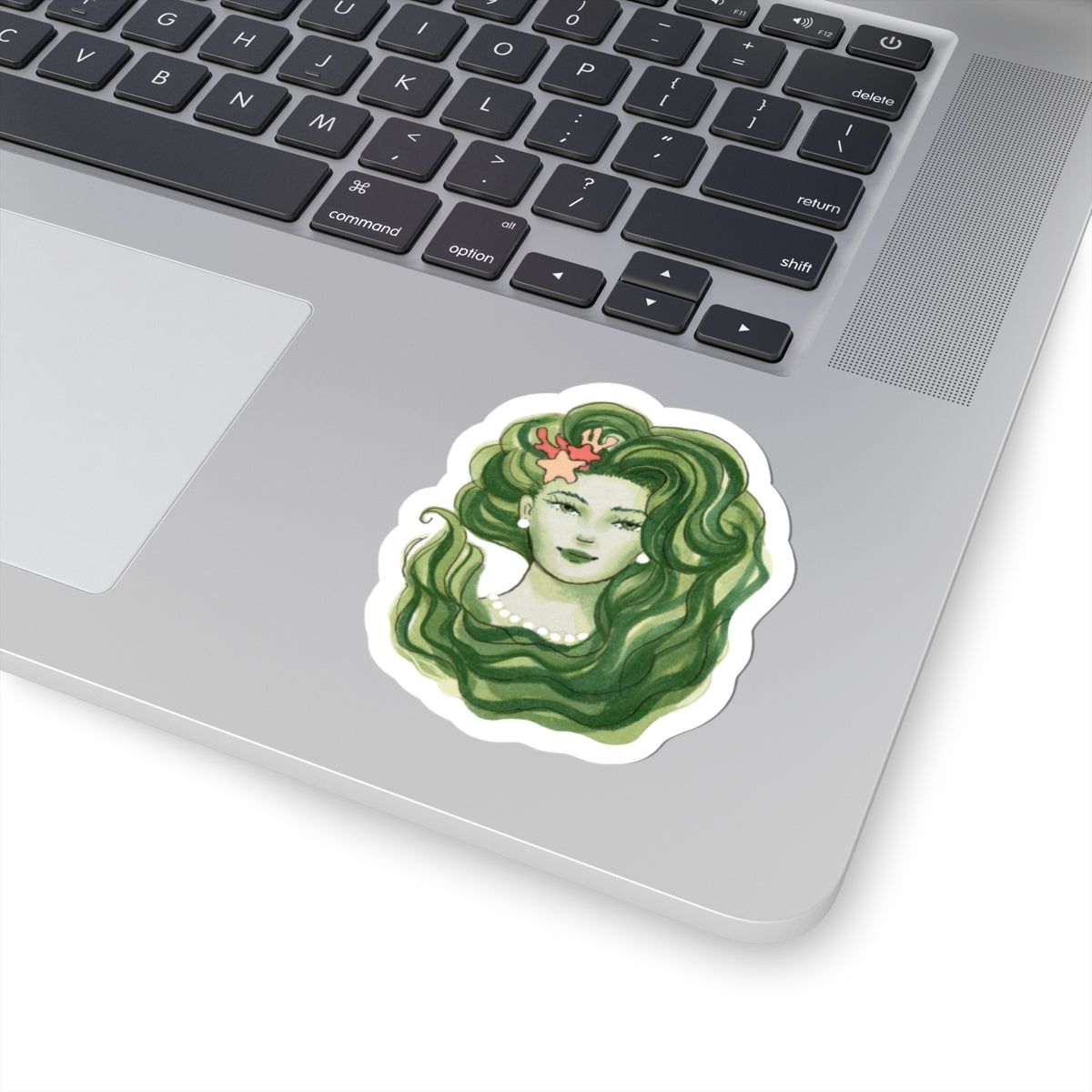 Kelp Mermaid Portrait | Mermaid Illustration (STICKER)