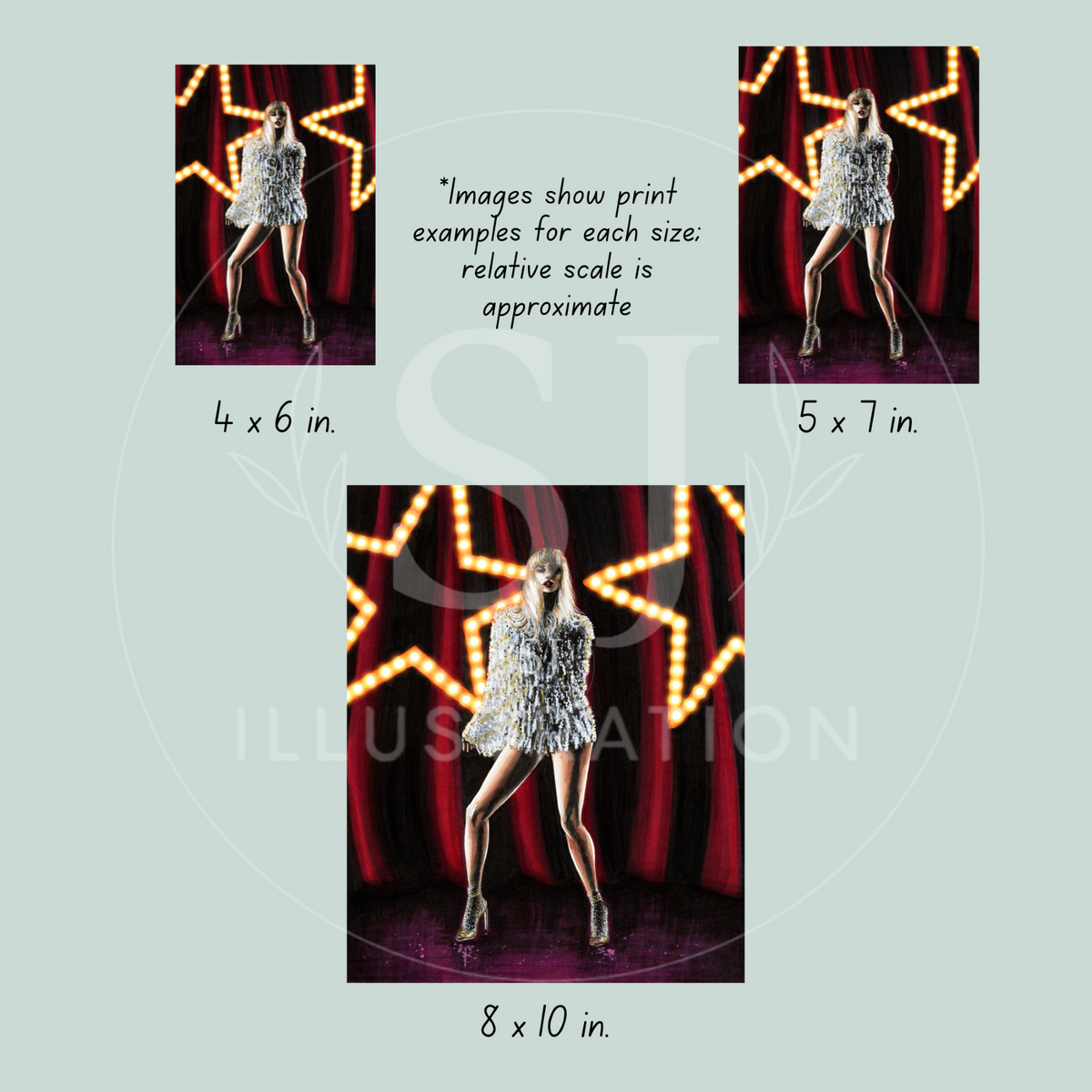 A Showgirl's Encore | Album Inspired Fashion Illustration (PRINT)