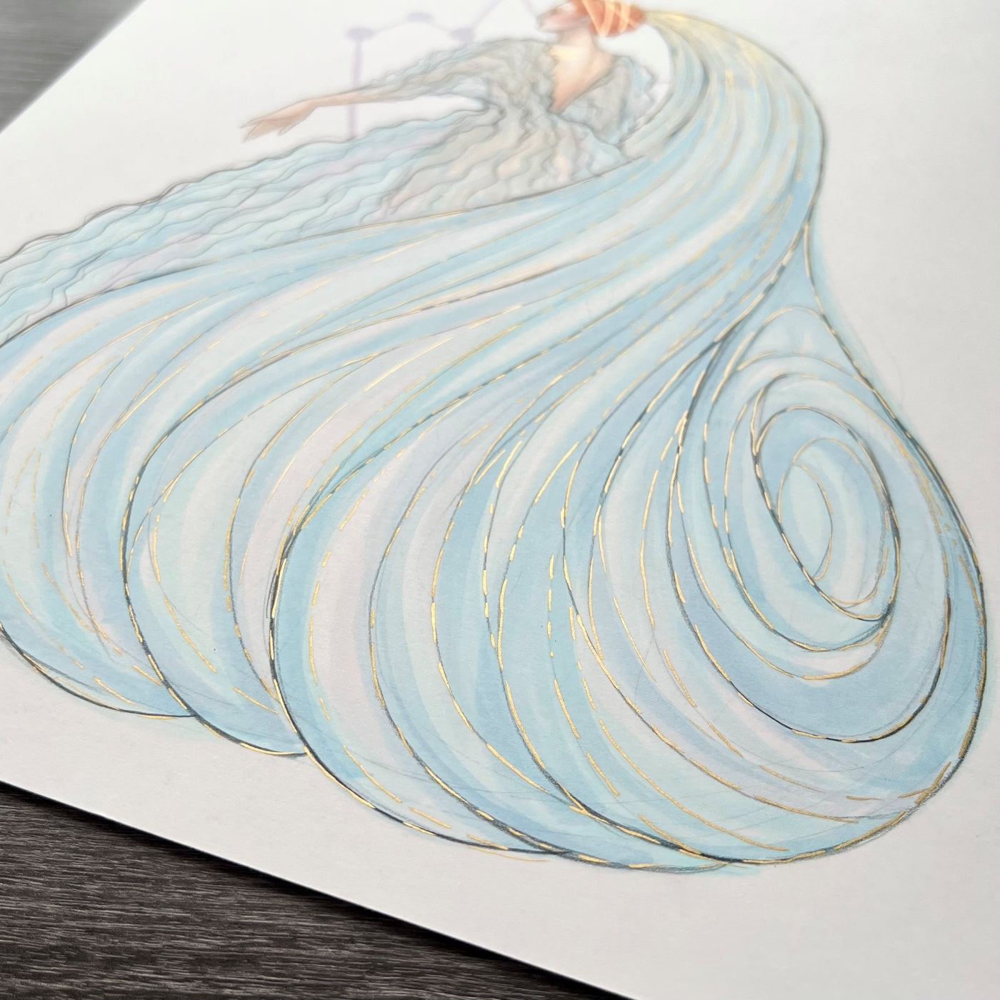 Aquarius | Zodiac Fashion Illustration (ORIGINAL)