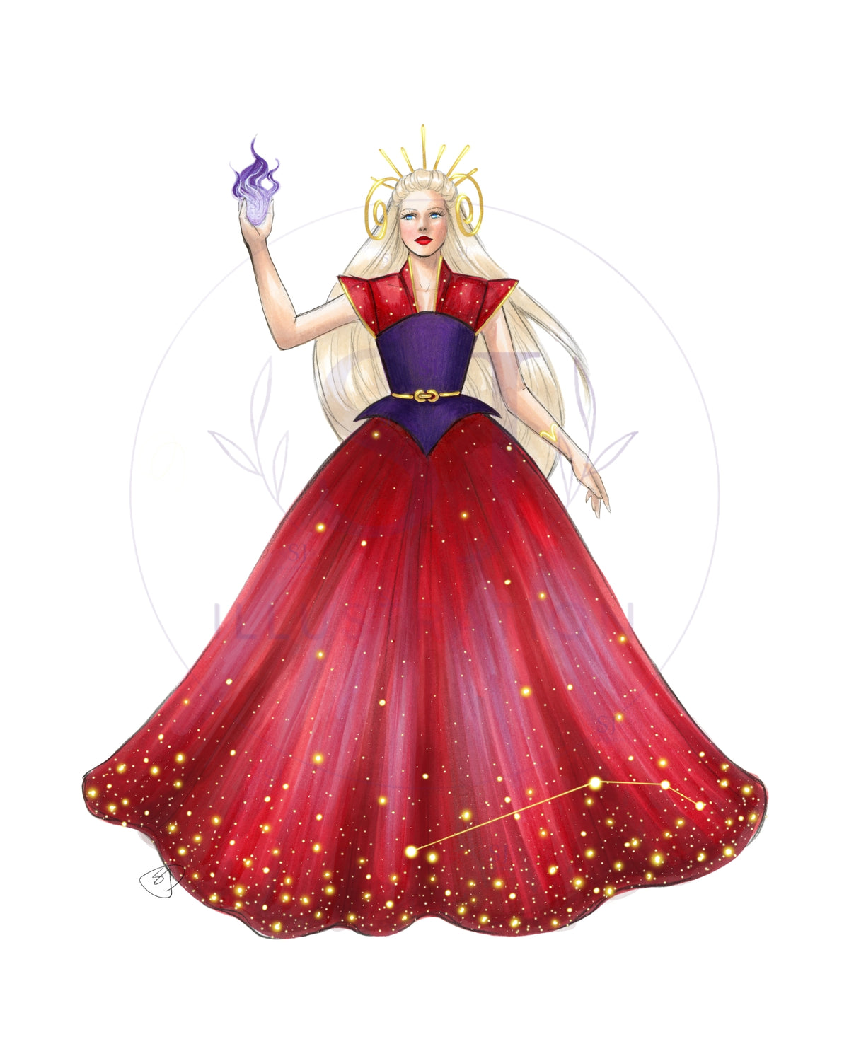 Aries (series 1) | Zodiac Fashion Illustration (ART PRINT)