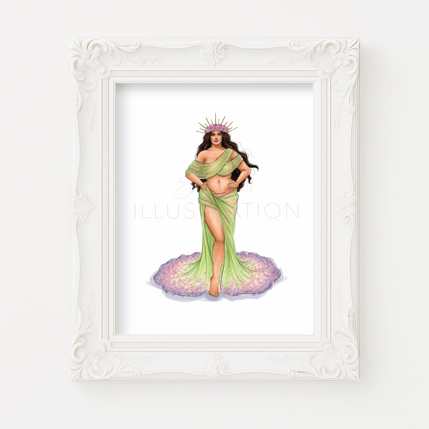 C-elebrating Motherhood | Inclusive Fashion Illustration (EMBELLISHED PRINT)