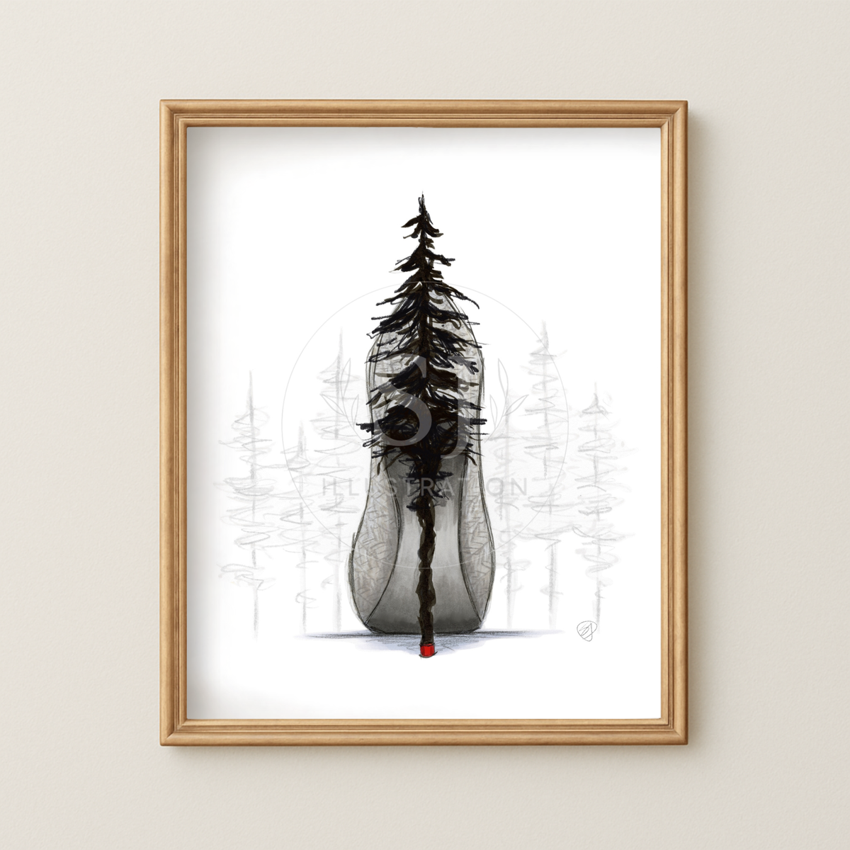 Footsteps Through Folklore | Album-Inspired Stiletto Fashion Illustration (ART PRINT)