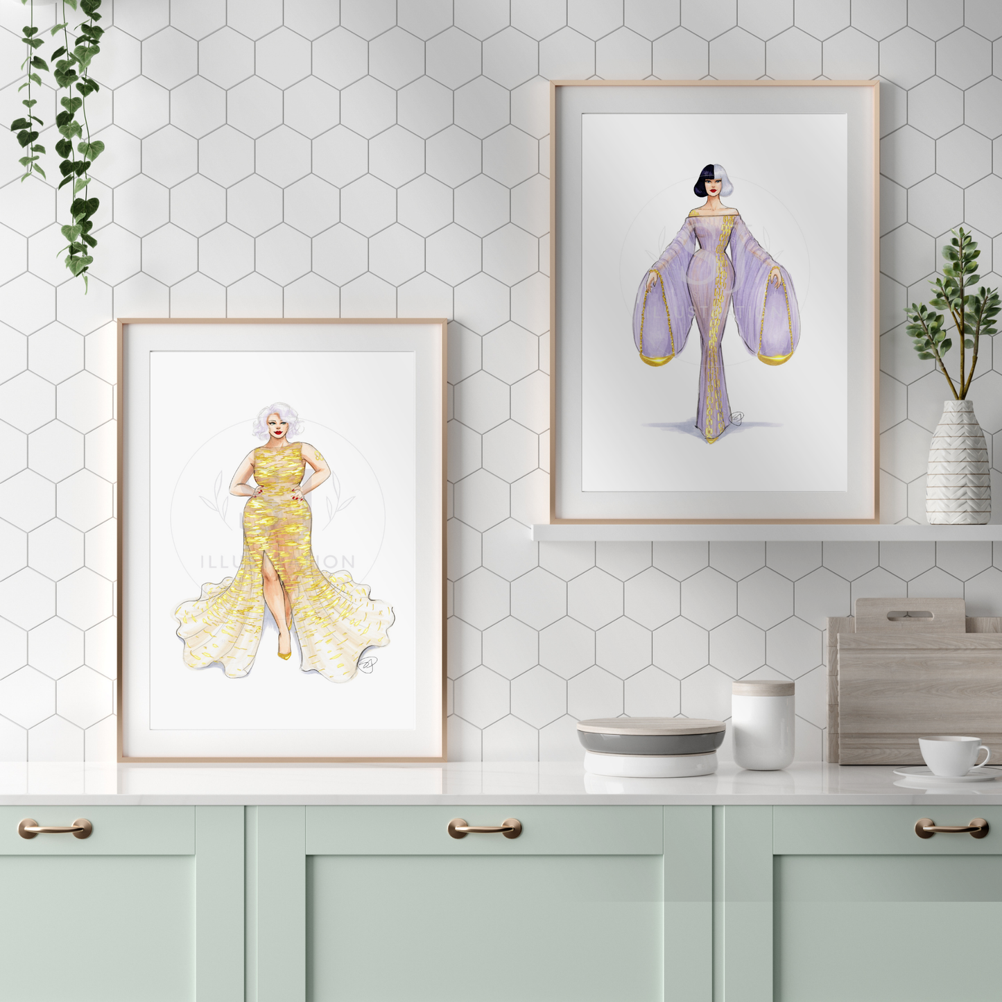 Libra (series 2) | Zodiac Fashion Illustration (ART PRINT)