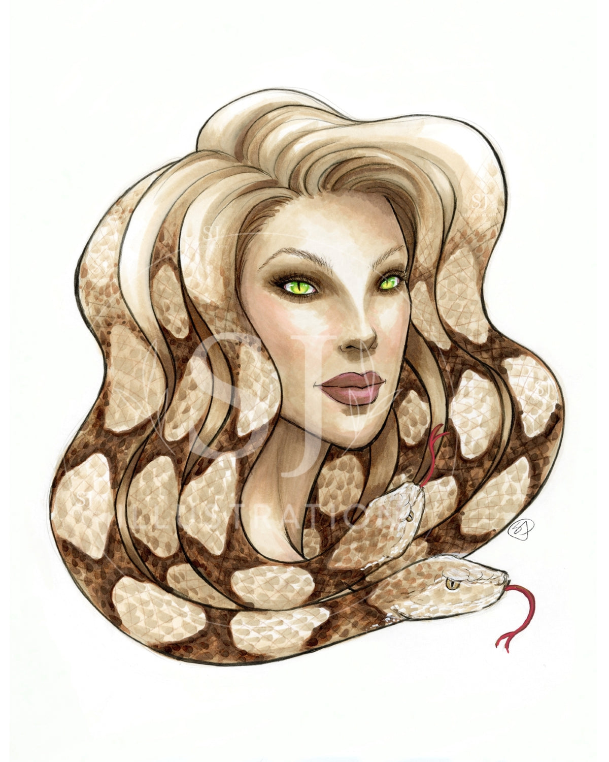 Medusa v.2 | Fantasy & Myth Illustration (ART PRINT)