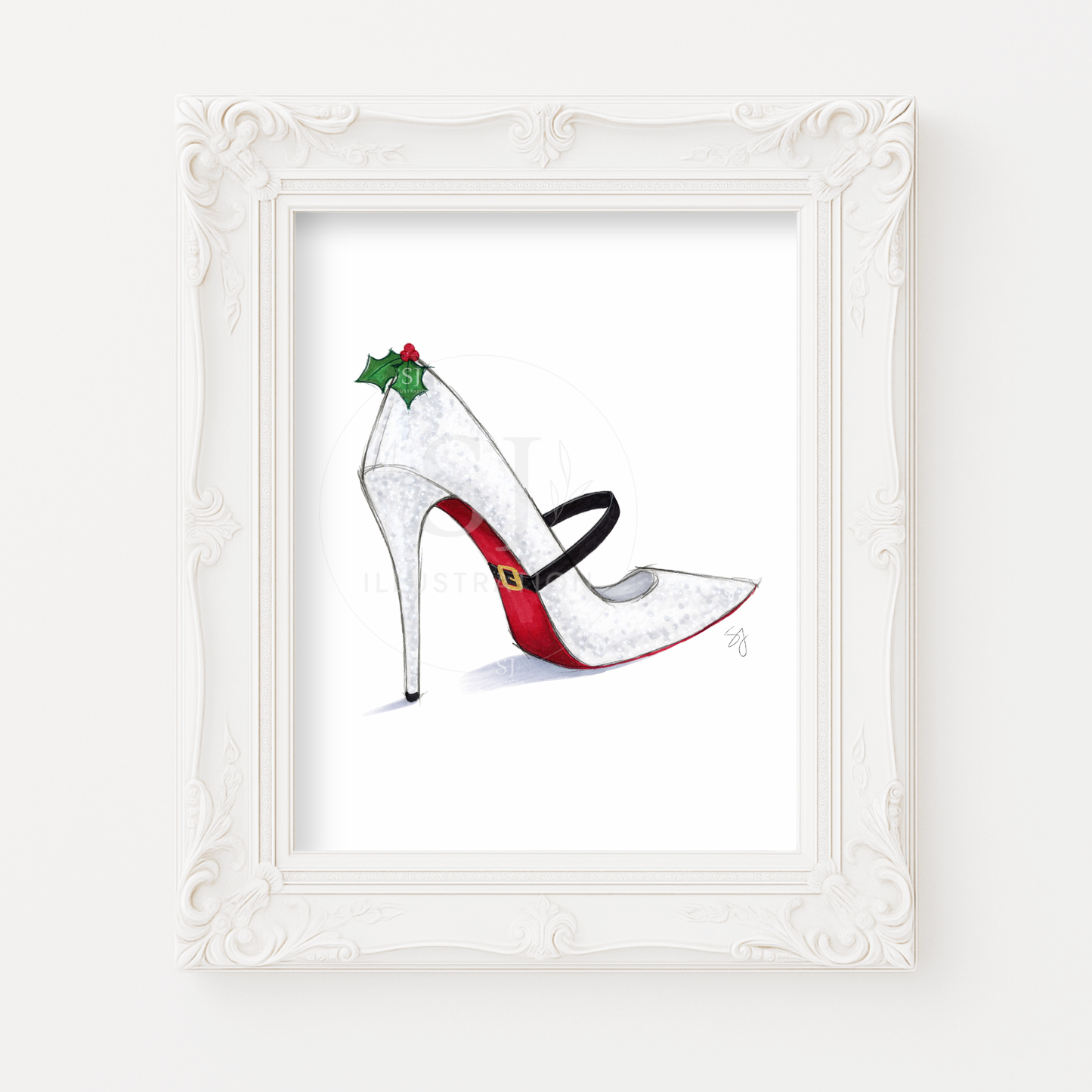 Mrs. Claus Is Coming To Town | Holiday Stiletto Fashion Illustration (PRINT)
