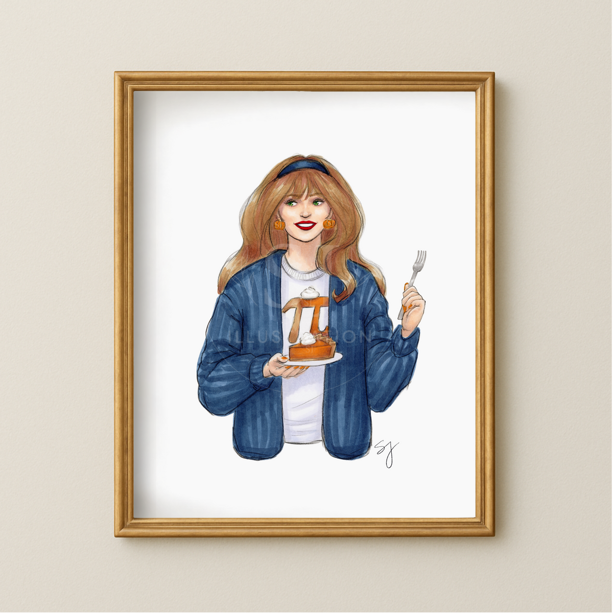 Pumpkin Pi | Fun Fall Fashion Illustration (ART PRINT)