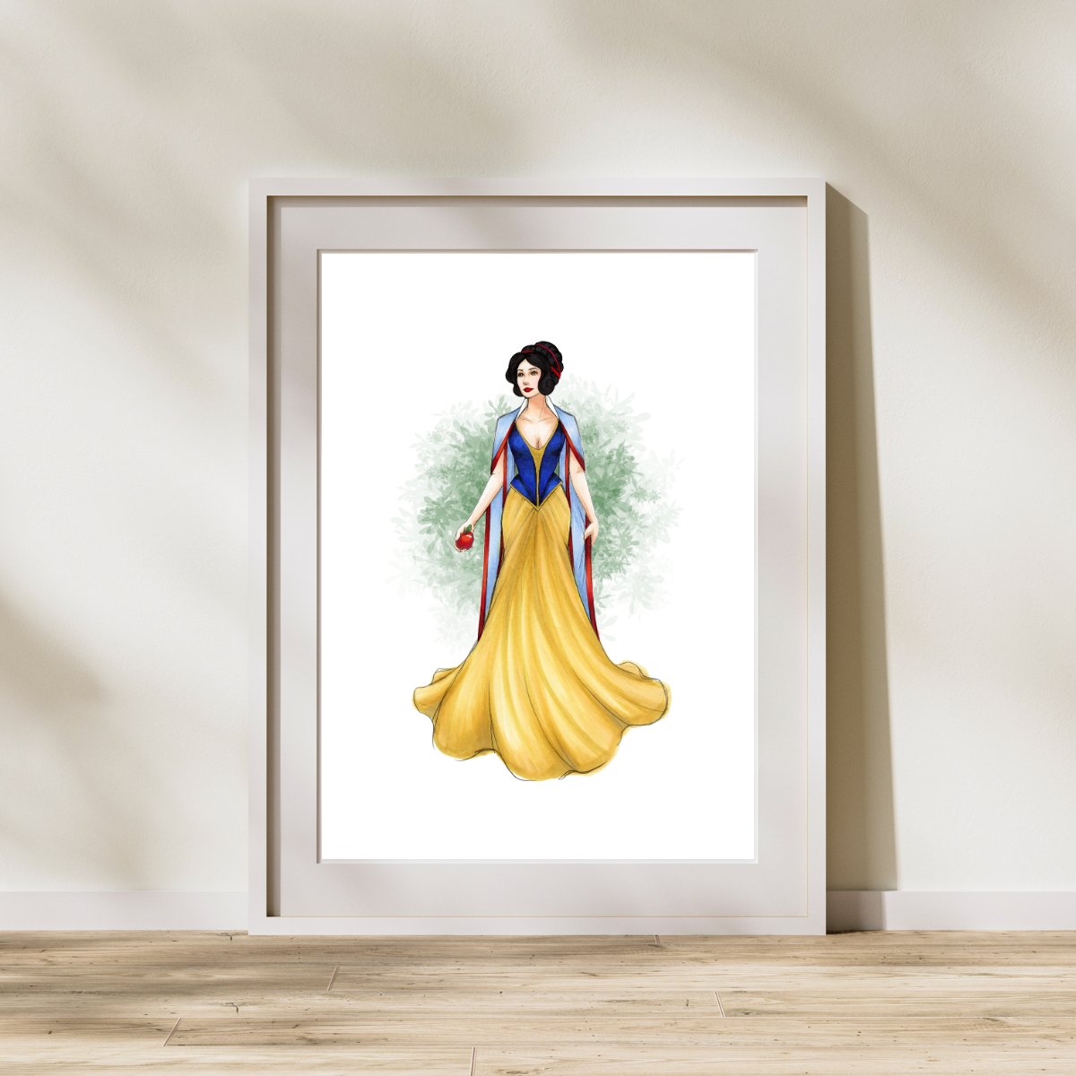 White as Snow | Fairytale Princess Fashion Illustration (EMBELLISHED PRINT)