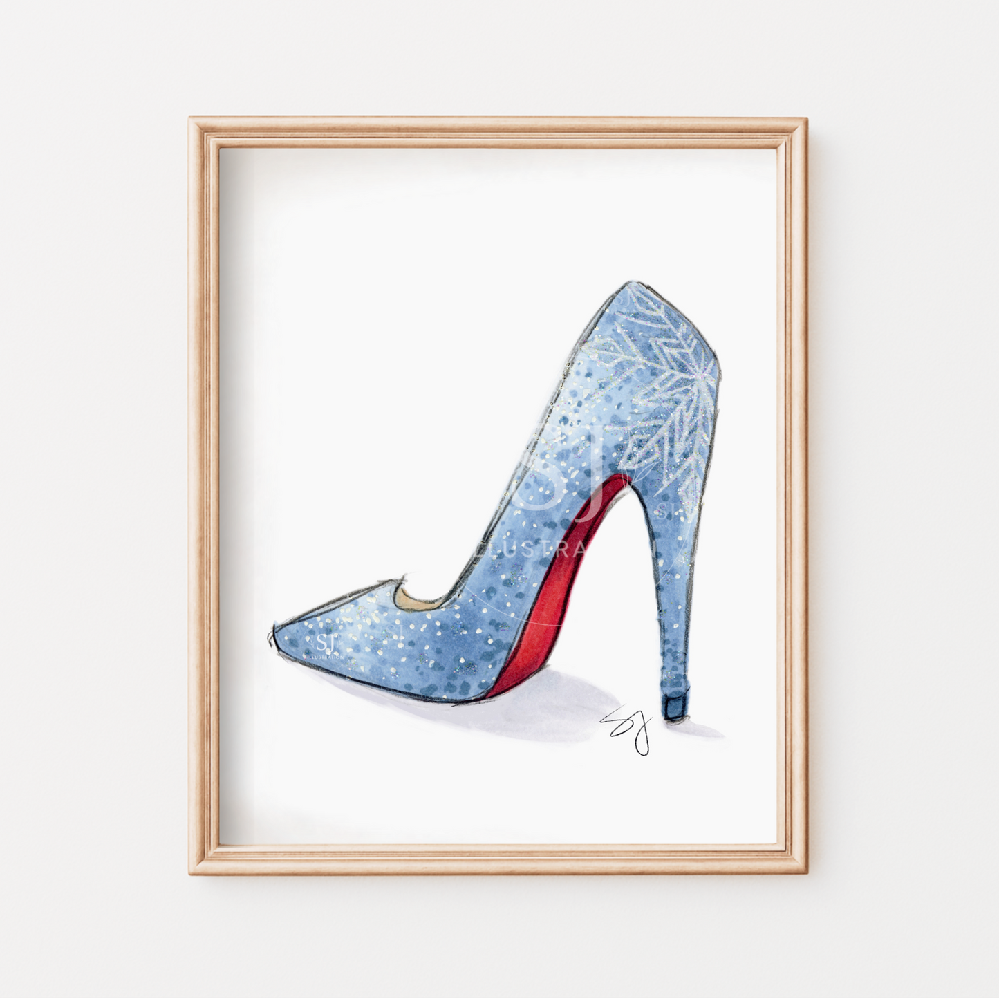 Step Into Winter | Fun Winter Stiletto Fashion Illustration (EMBELLISHED PRINT)