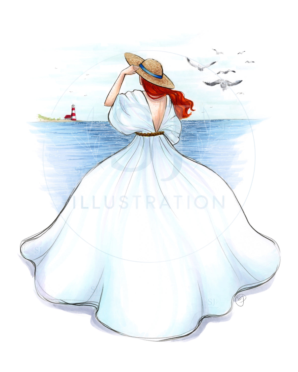 Summery Sky | Fashion Illustration (PRINT)