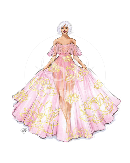 Virgo (series 2) | Zodiac Fashion Illustration (ART PRINT)