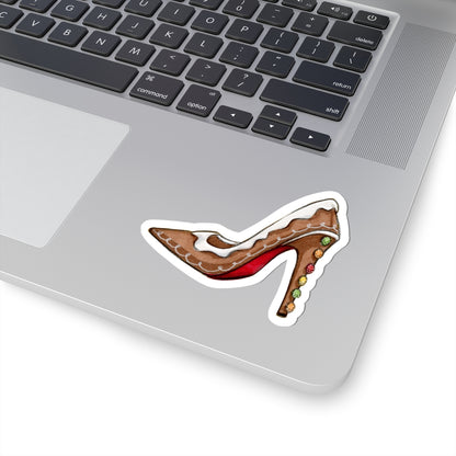 Gingerbread Heel  |  Fun Holiday Stiletto Fashion Illustration (STICKER)