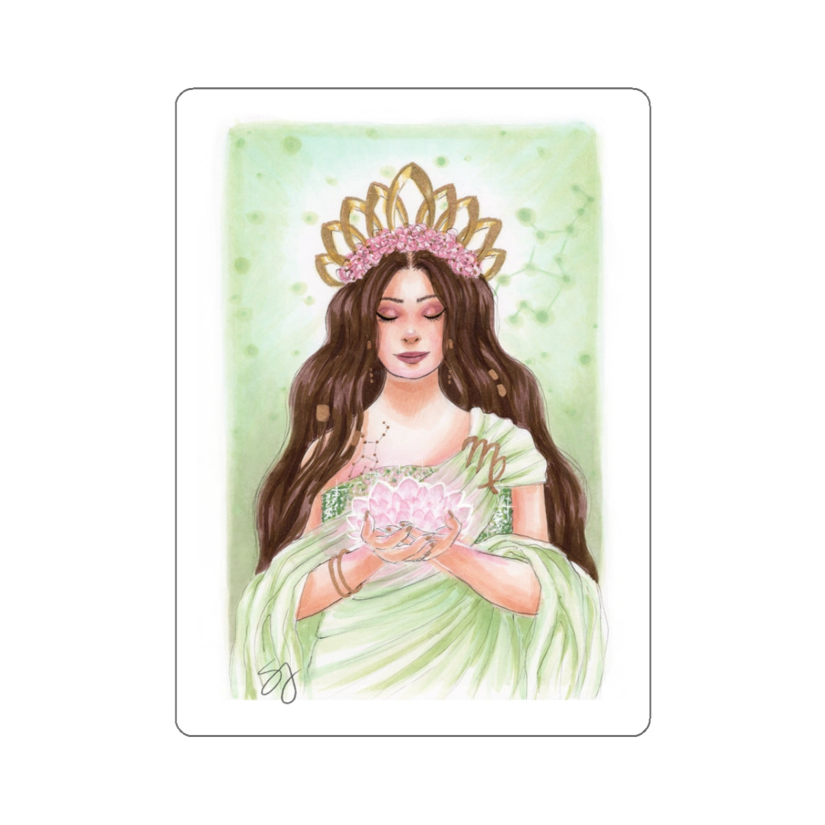 Virgo  |  Zodiac Fashion Illustration (Sticker)