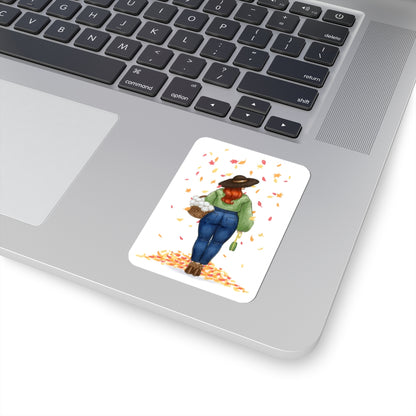 Changing Leaves  |  Curvy Fall Fashion Illustration (STICKER)
