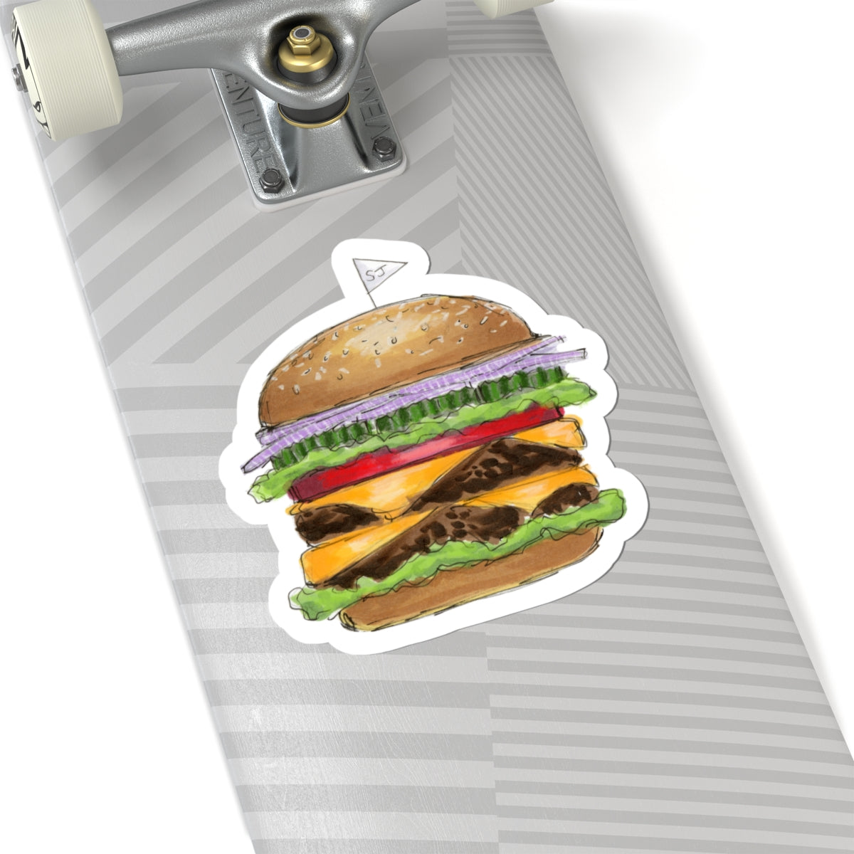 Double Cheeseburger  |  Food Illustration (STICKER)