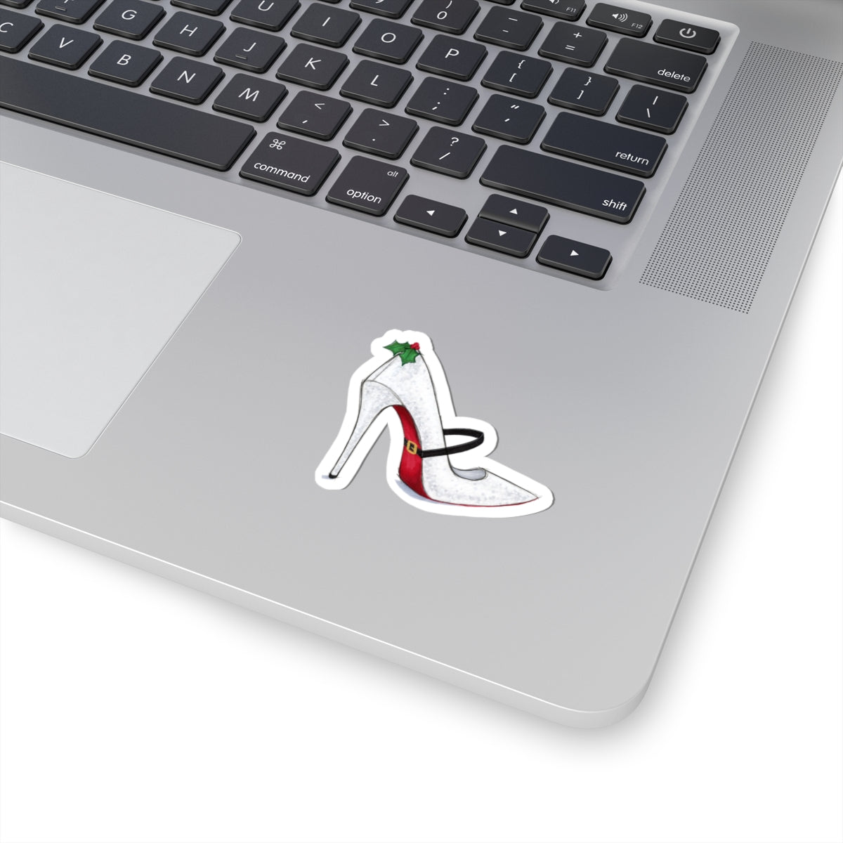 Mrs. Claus Is Coming To Town  |  Holiday Stiletto Fashion Illustration (STICKER)