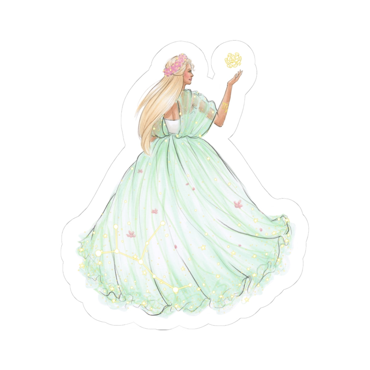 Virgo (series 1)  |  Zodiac Fashion Illustration (STICKER)