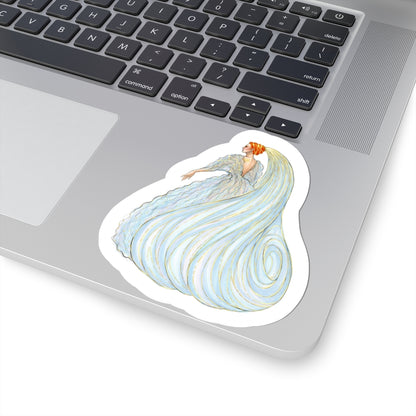 Aquarius (series 1)  |  Zodiac Fashion Illustration (STICKER)