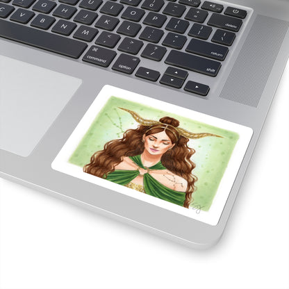 Taurus  |  Zodiac Fashion Illustration (Sticker)