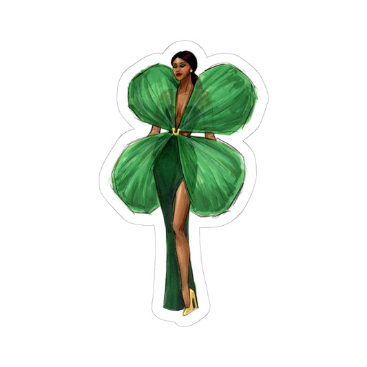 Shamrock Dress  |  Fun St. Patrick's Day Fashion Illustration (STICKER)
