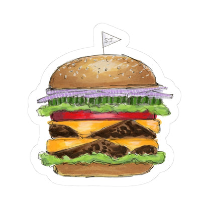 Double Cheeseburger  |  Food Illustration (STICKER)