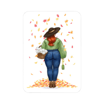 Changing Leaves  |  Curvy Fall Fashion Illustration (STICKER)