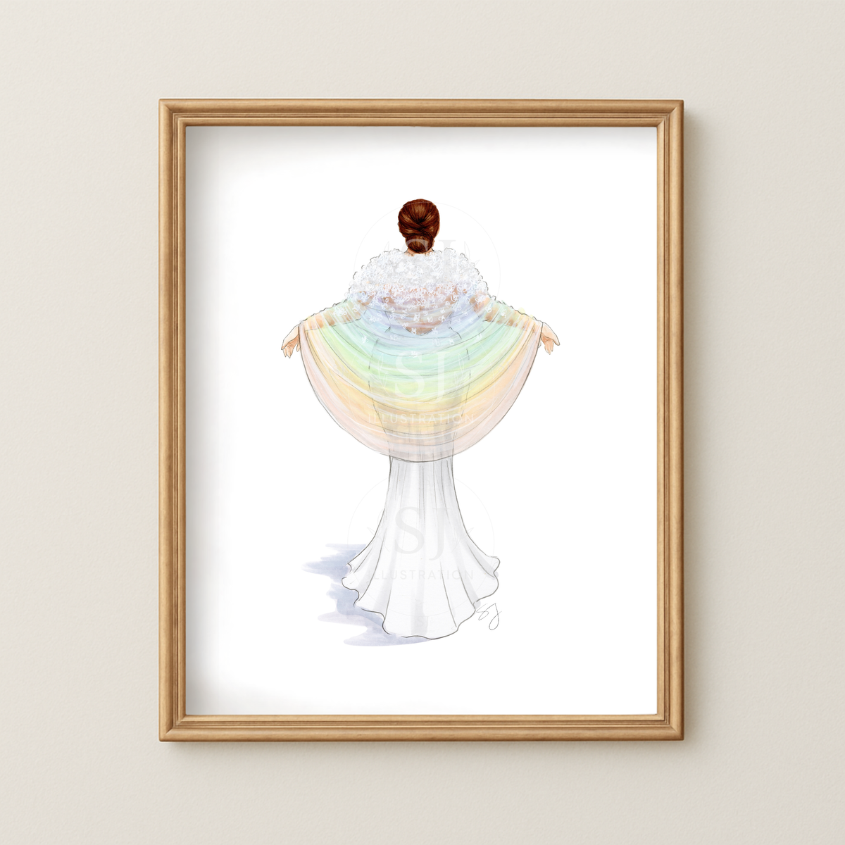 Rainbow Bride  |  Bridal Fashion Illustration (ART PRINT)