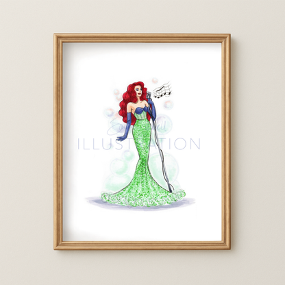 Siren's Song | Fairytale Fashion Illustration (ART PRINT)