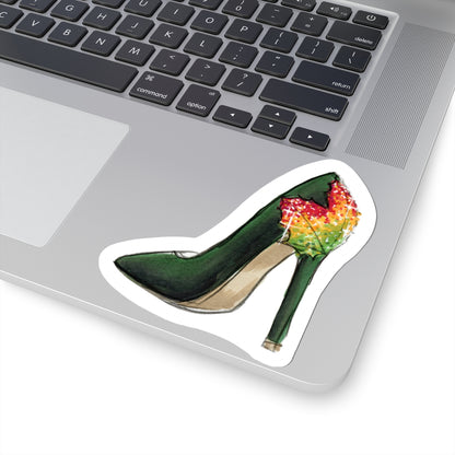 Step Into Fall  |  Fun Fall Stiletto Fashion Illustration (STICKER)