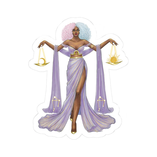 Libra (series 1)  |  Zodiac Fashion Illustration (STICKER)