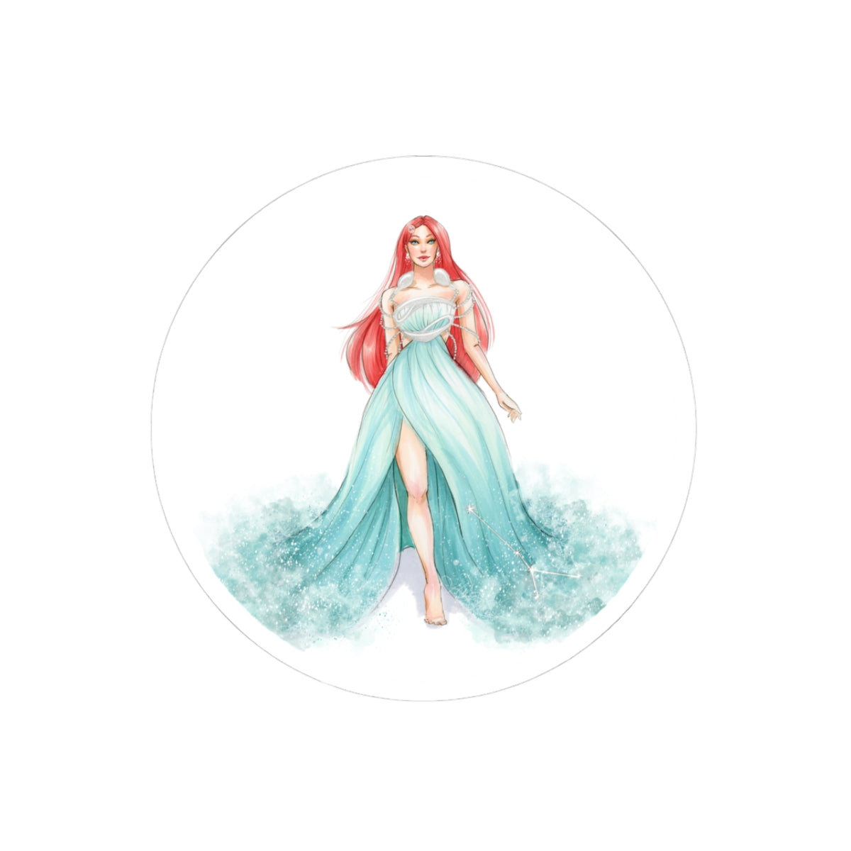 Cancer  |  Zodiac Fashion Illustration (Sticker)
