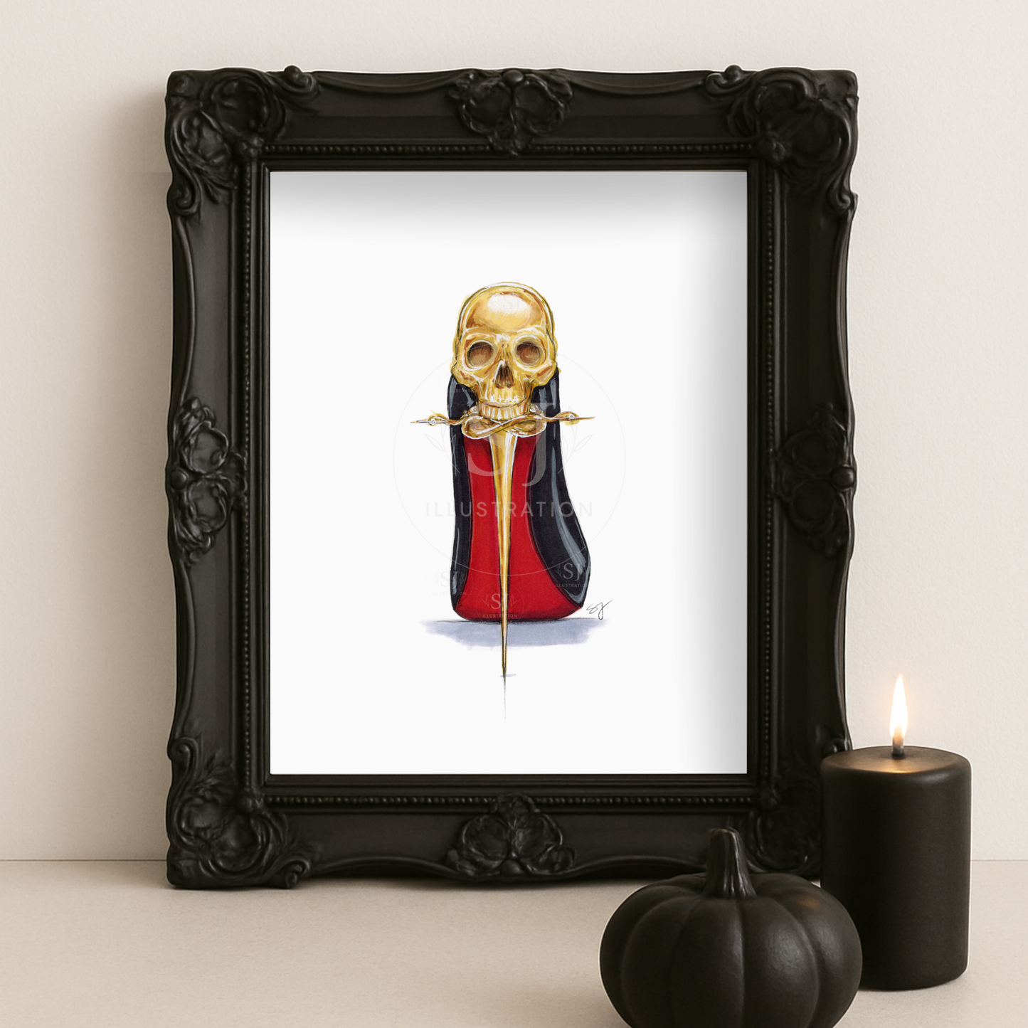 A Stiletto Stiletto  |  Shoe Fashion Illustration (ART PRINT)