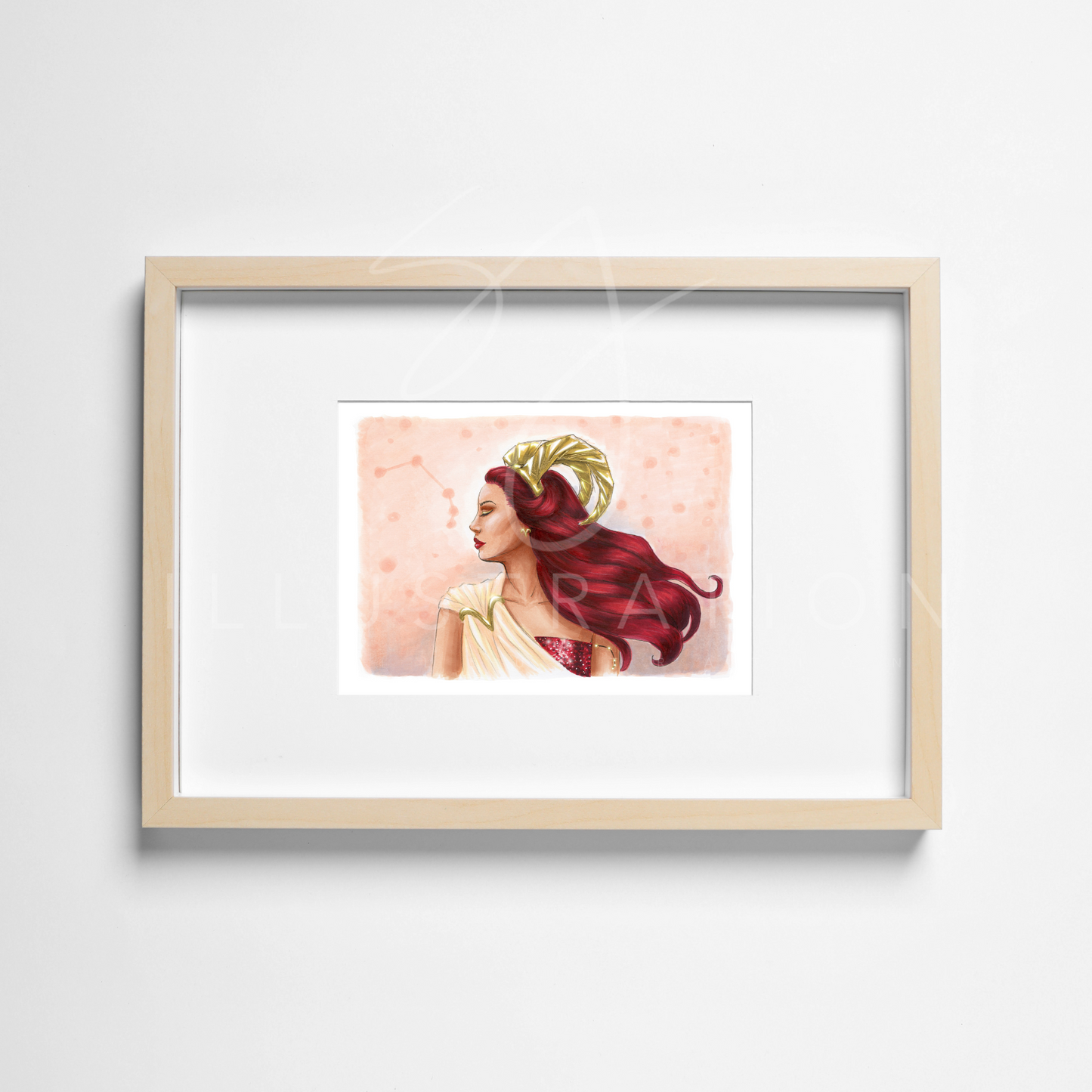Aries  |  Zodiac Fashion Illustration (ART PRINT)