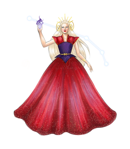 Aries (series 1)  |  Zodiac Fashion Illustration (ART PRINT)