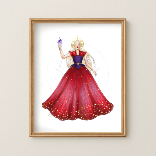 Aries (series 1)  |  Zodiac Fashion Illustration (ART PRINT)