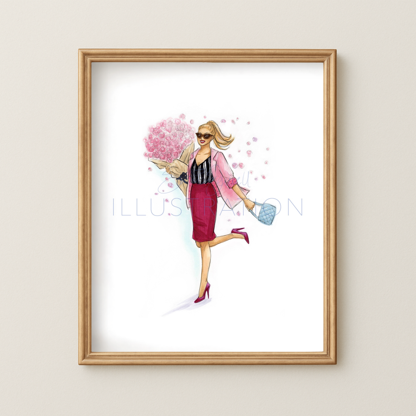 Bouquet Kind of Day  |  Spring Fashion Illustration (ART PRINT)