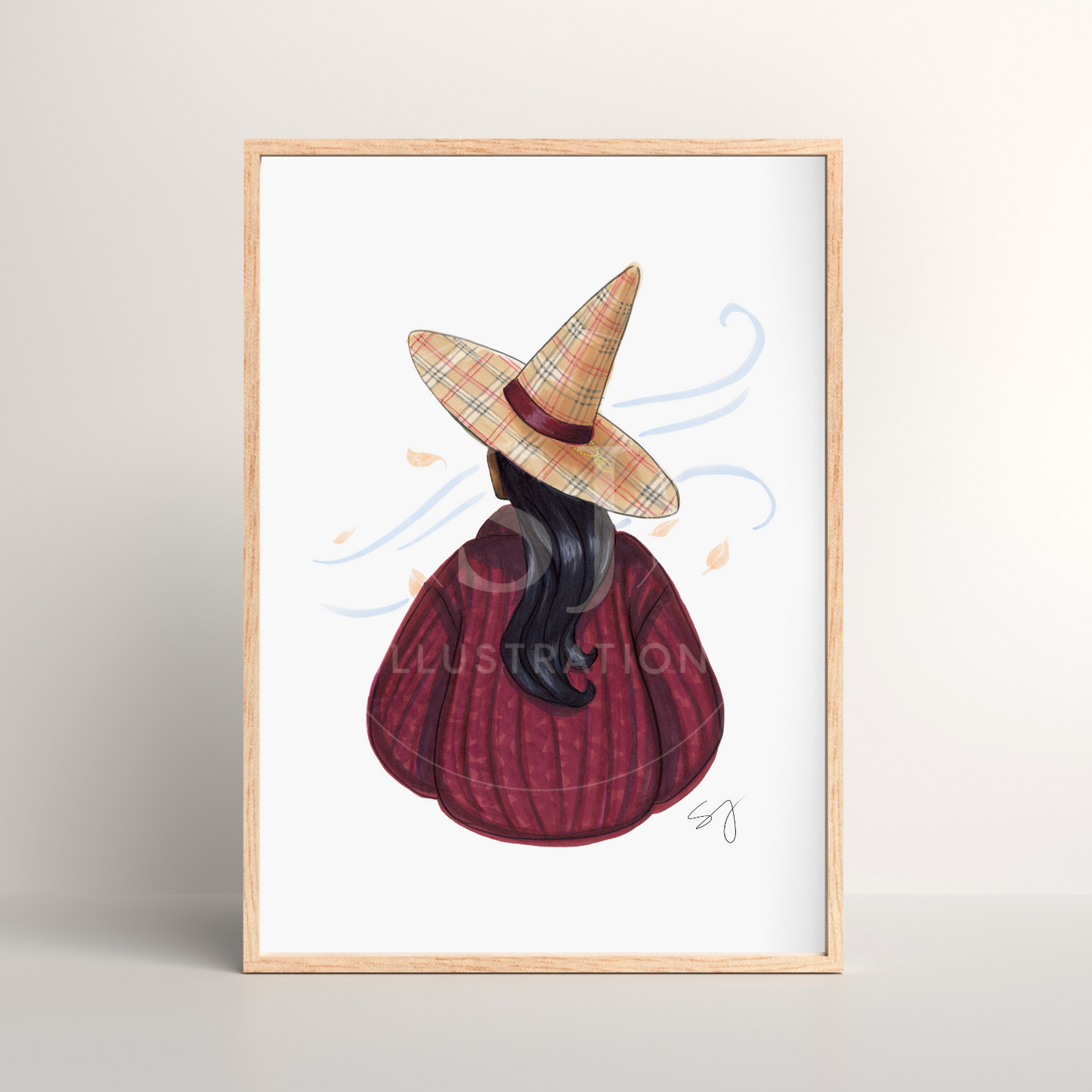 Brrrberry (Cozy Witch Series)  |  Cozy Witch Illustration (EMBELLISHED PRINT)