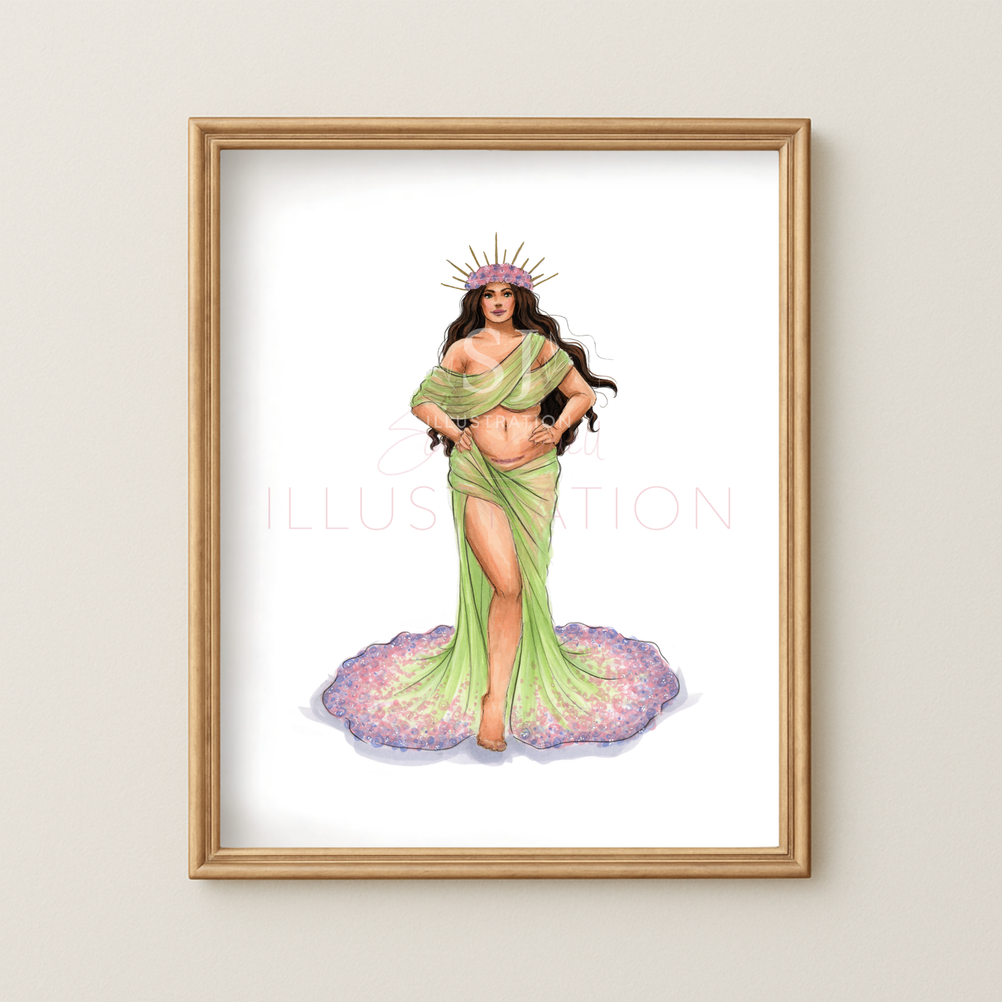 C-elebrating Motherhood | Inclusive Fashion Illustration (EMBELLISHED PRINT)