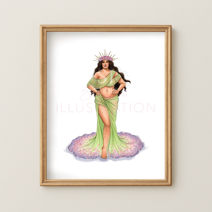 C-elebrating Motherhood | Inclusive Fashion Illustration (EMBELLISHED PRINT)