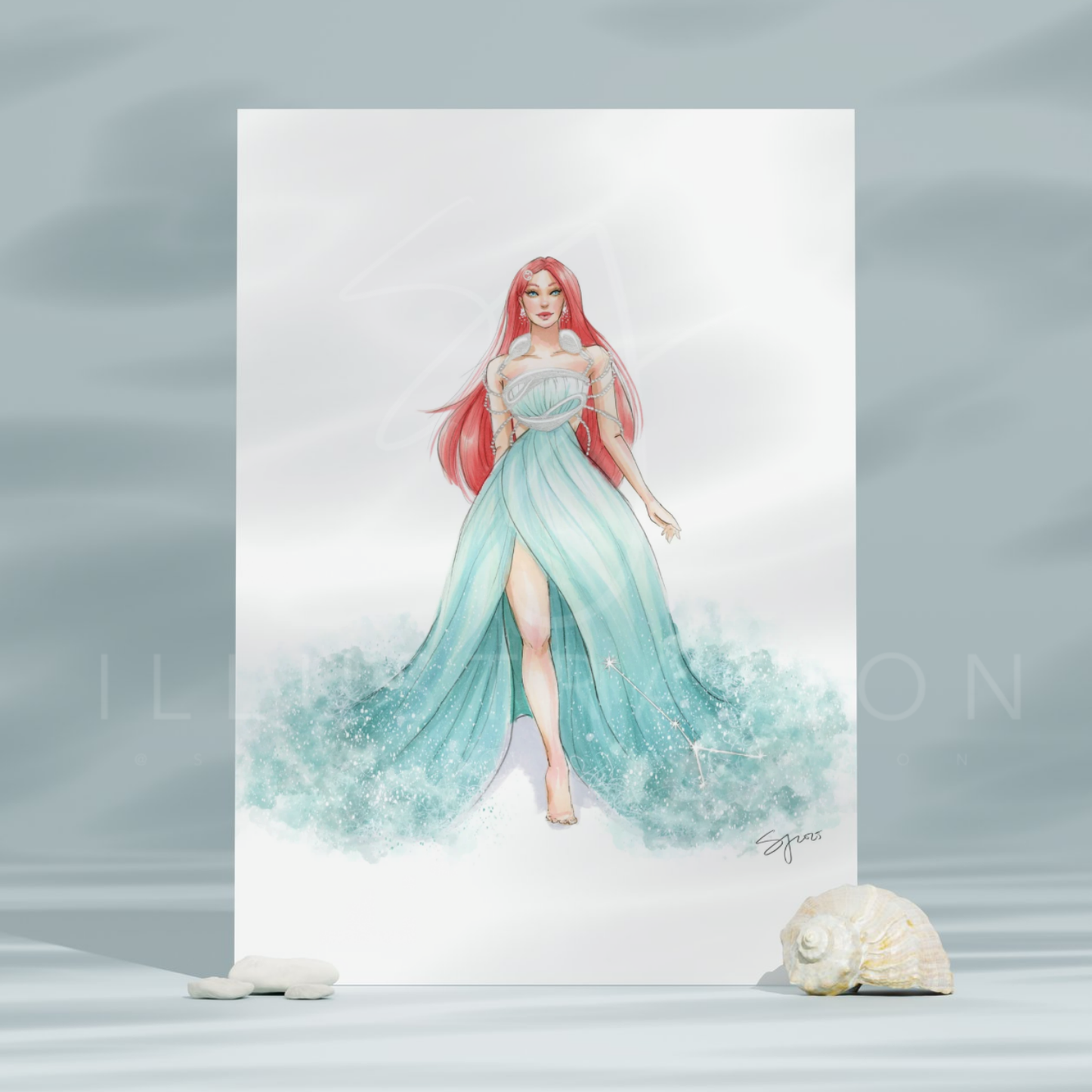 Cancer  |  Zodiac Fashion Illustration (ART PRINT)