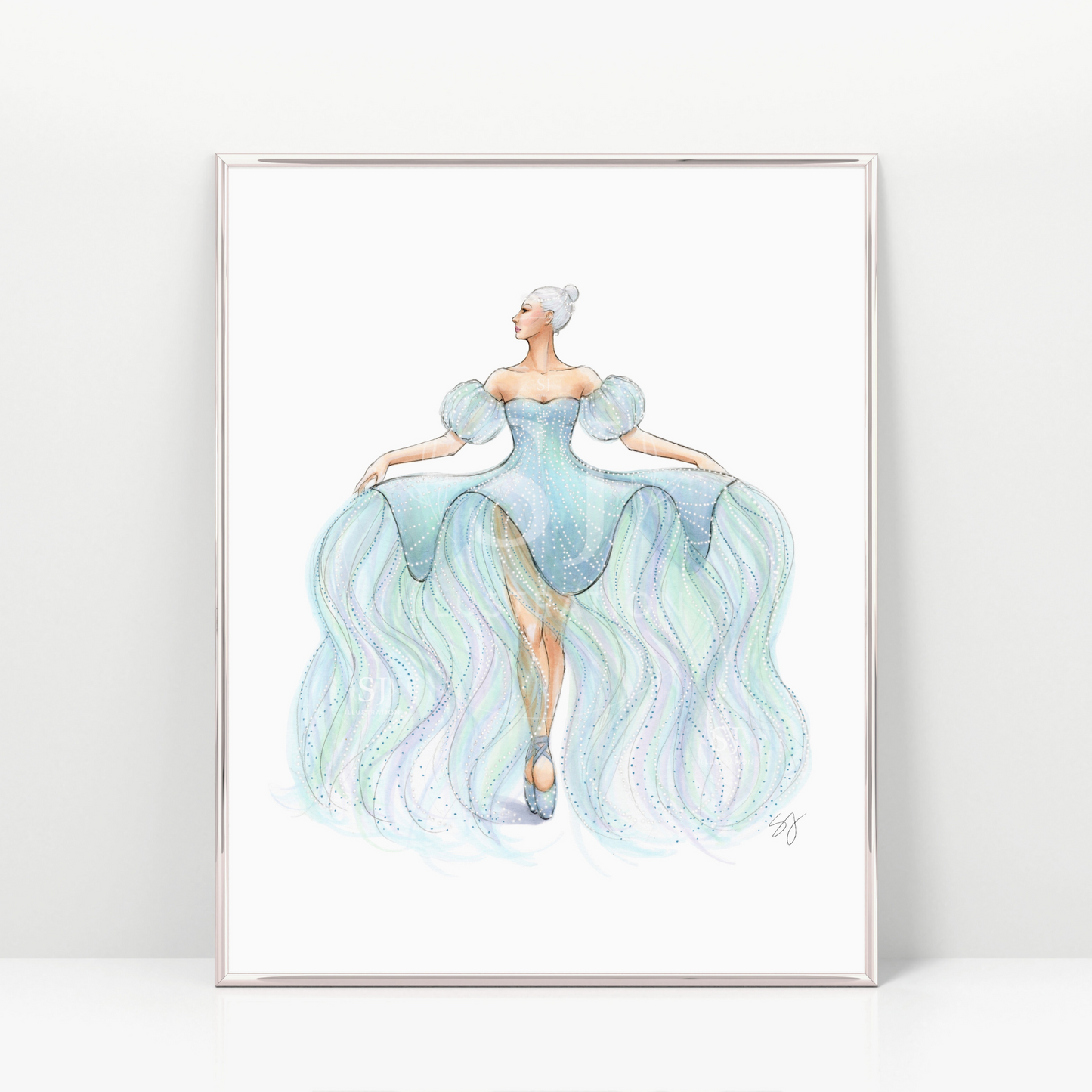 Dance of the Jellyfish  |  Whimsical Ballerina Fashion Illustration (ART PRINT)