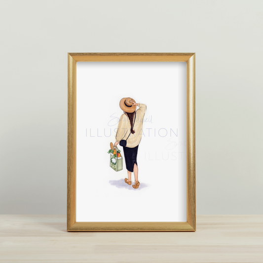 Farmer's Market Day | Casual Fashion Illustration (ART PRINT)