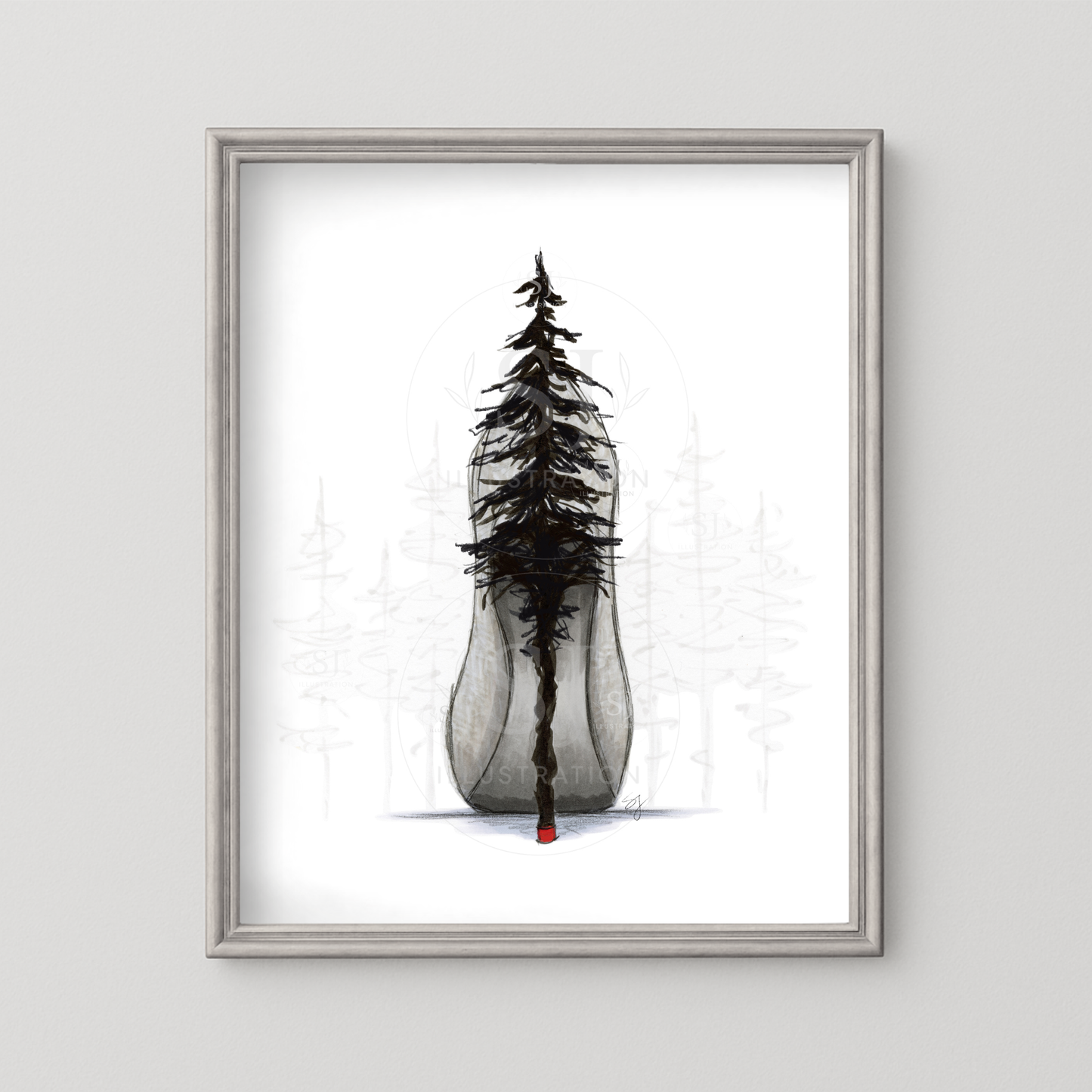 Footsteps Through Folklore  |  Album-Inspired Stiletto Fashion Illustration (ART PRINT)