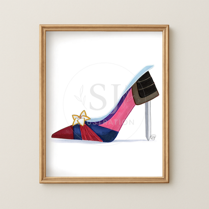 Getting Down to Business  |  Character Inspired Stiletto Fashion Illustration (PRINT)