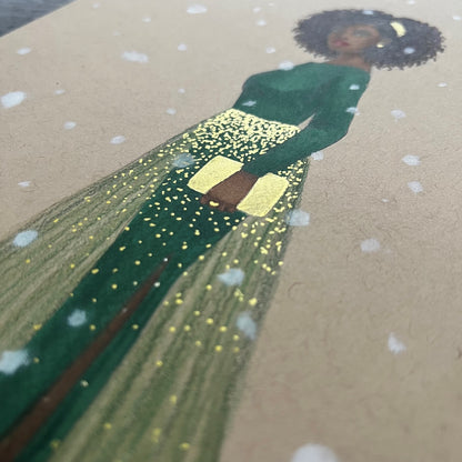 Sparkling Party Dress  |  Holiday Fashion Illustration