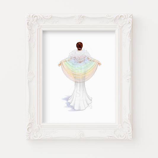 Rainbow Bride  |  Bridal Fashion Illustration (ART PRINT)