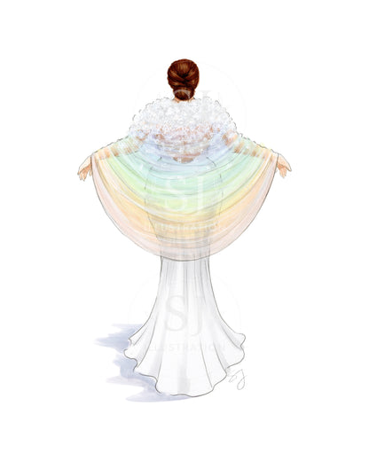 Rainbow Bride  |  Bridal Fashion Illustration (ART PRINT)