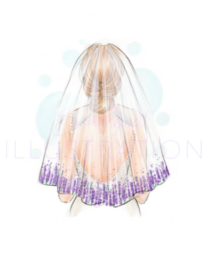 Lavender Veil | Bridal Fashion Illustration (ART PRINT)