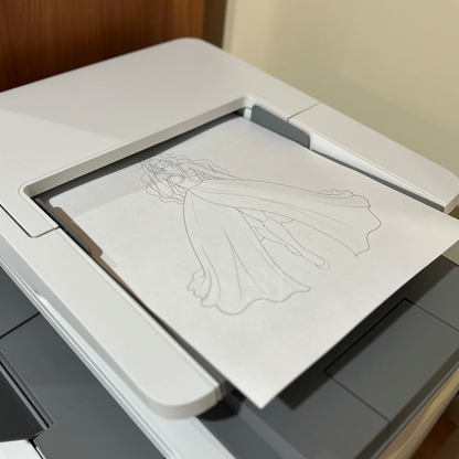 Leo (series 1)  |  Zodiac Fashion Sketch (DIGITAL DOWNLOAD Coloring Page)